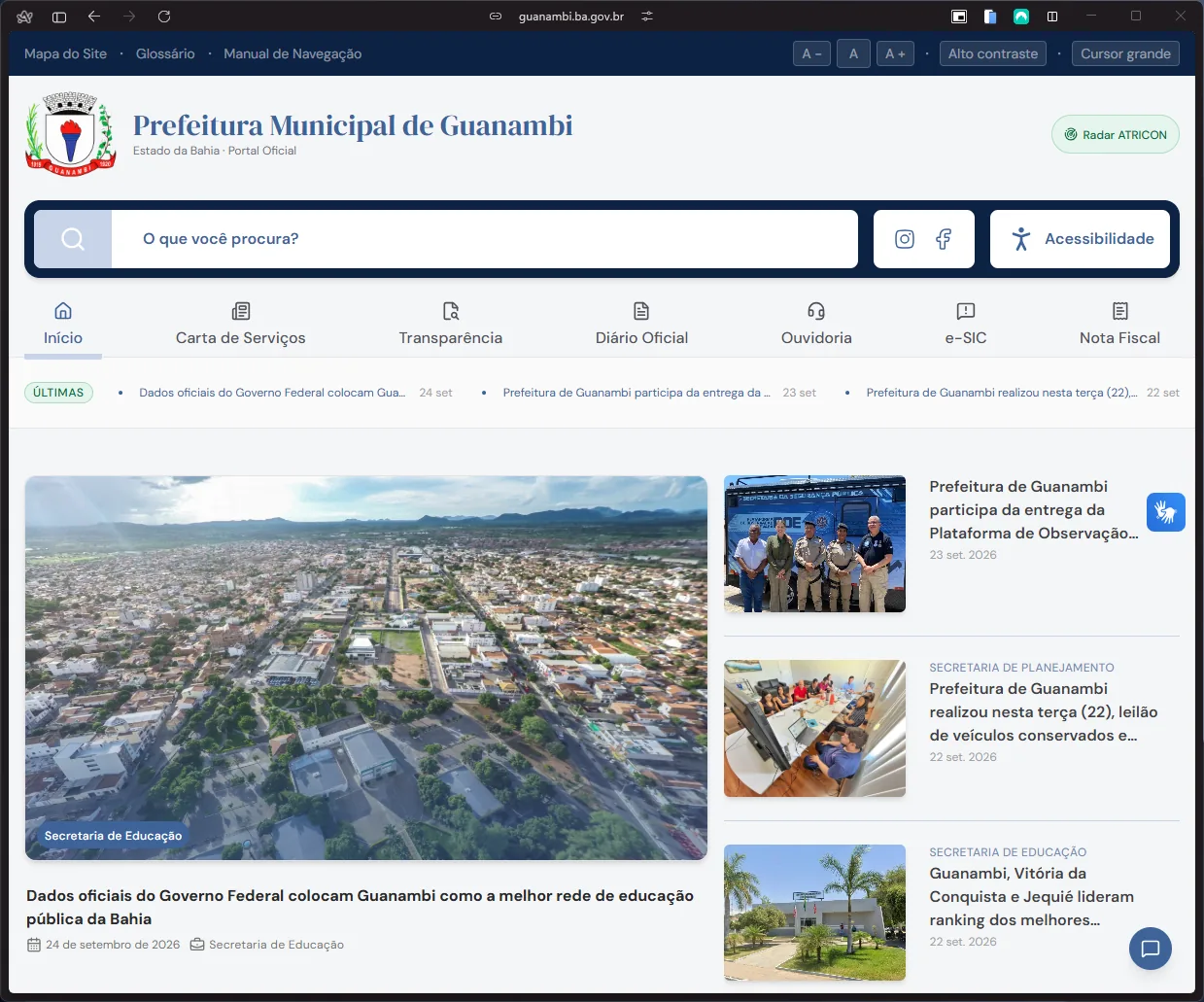 NOVO PORTAL OFICIAL PARA PREFEITURAS